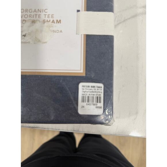 Pottery Barn Teen Organic Favorite Tee Standard Sham 20x26 Charcoal Gray NWT - Picture 2 of 6